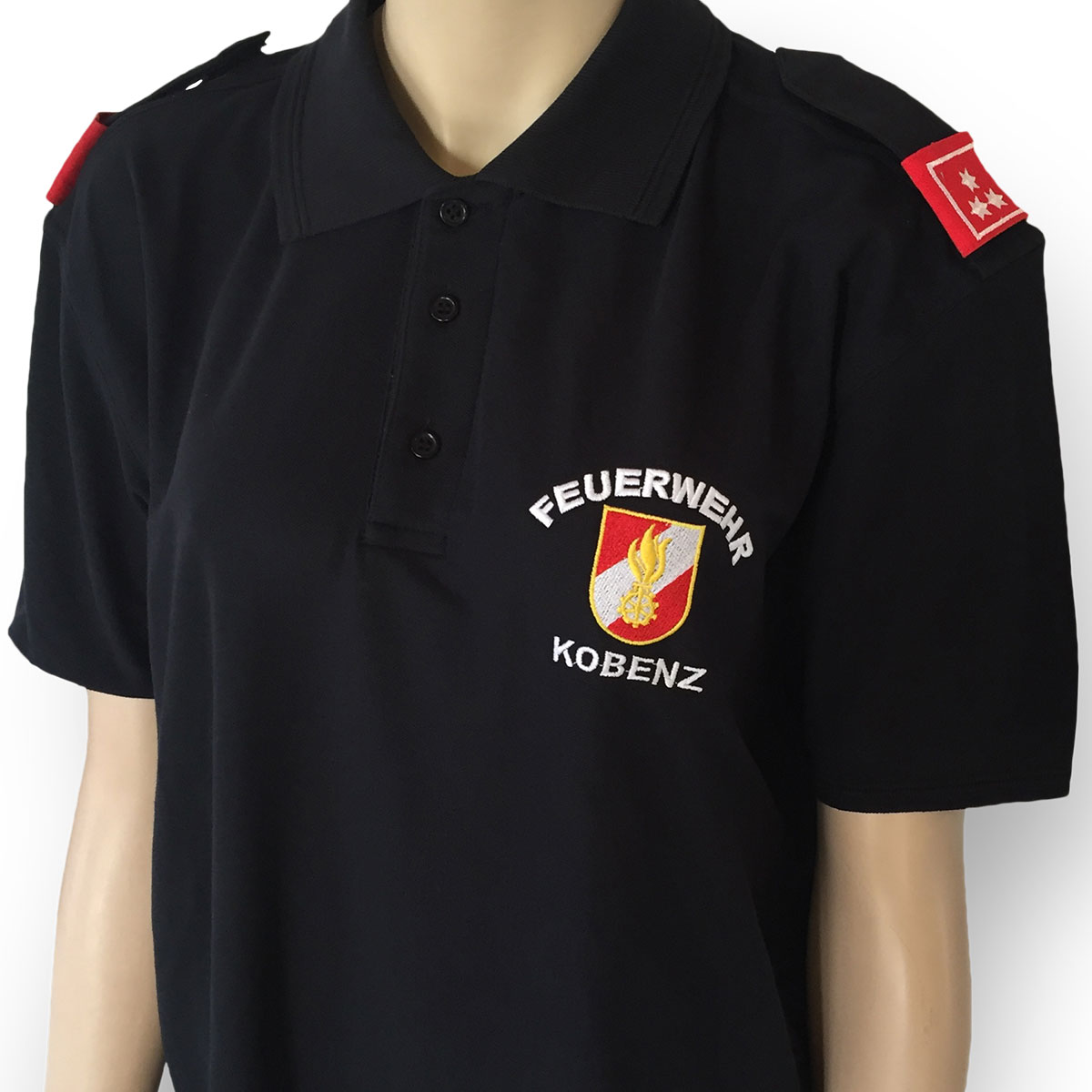Feuerwehr Polo-Shirt gestickt